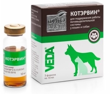 VEDA Фитодиета Котэрвин для кошек и собак, 3 флакона/уп