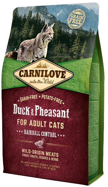 Сухой корм Carnilove for Adult Cats Hairball Control (Утка и фазан) для кошек и котят