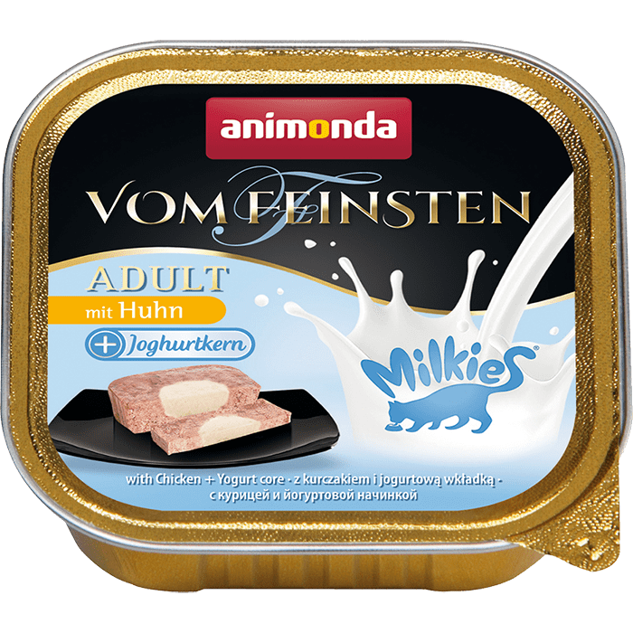Консервы Vom Feinsten Milkies (с курицей и йогуртовой начинкой) для кошек и котят