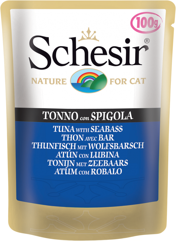 Консервы Schesir Tuna Seabass (Тунец, окунь) для кошек и котят