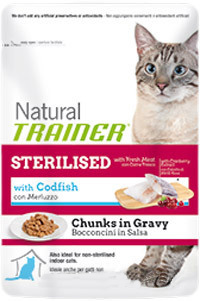 Консервы Trainer Natural Sterilised Codfish, 85 гр для кошек и котят
