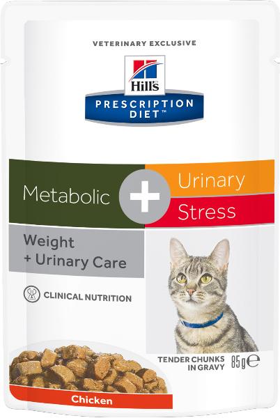 Консервы Hill's Metabolic + Urinary Stress Feline для кошек с курицей для кошек и котят