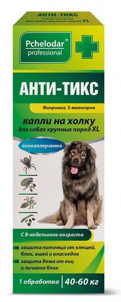 Pchelodar АНТИ-ТИКС капли на холку для собак крупных пород XL