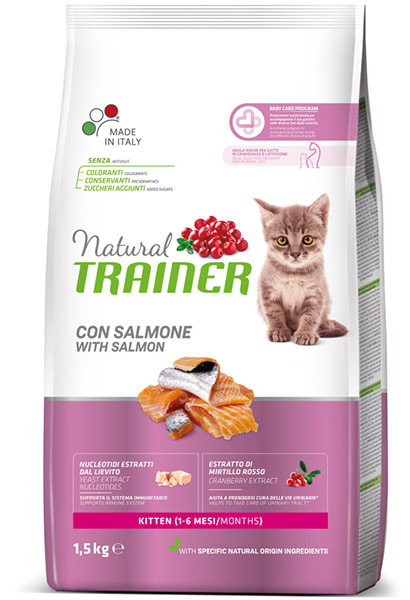 Сухой корм Trainer Natural Kitten (Лосось) для кошек и котят