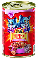 Propesko Chunks Cat (Говядина, печень), 415 г