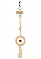 "Trixie" Кольцо на веревке из сизаля, с колокольчиком