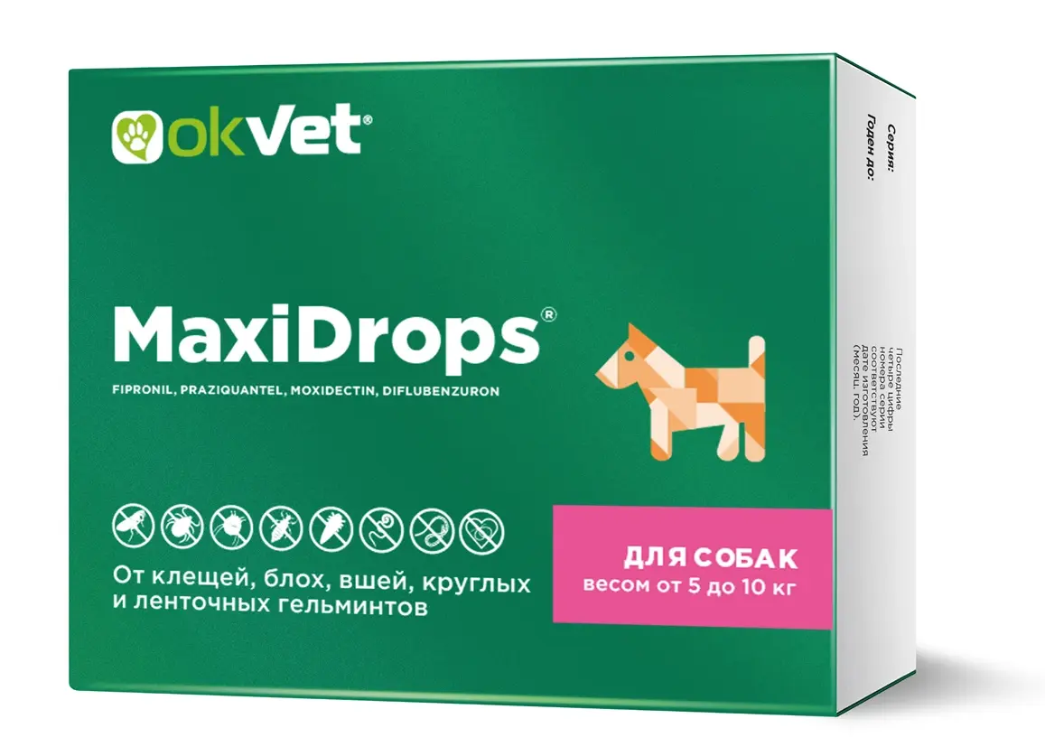 МаксиДропс для собак весом от 5 до 10 кг