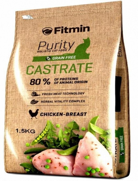 Сухой корм Fitmin Сat Purity Castrate (Курица) для кошек и котят