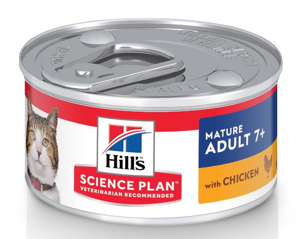Консервы Hill's Science Plan Active Longevity для кошек старше 7 лет (курица) для кошек и котят
