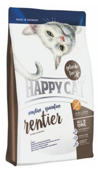 Сухой корм Happy Cat Sensitive Grainfree (Оленина) для кошек и котят