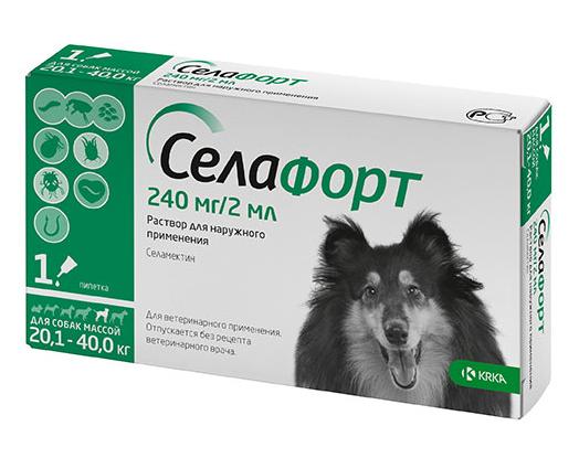 KRKA Селафорт для собак 20,1 - 40 кг (1 пипетка)