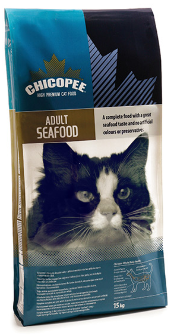 Сухой корм Chicopee Adult Cat Food - Seafood для кошек и котят