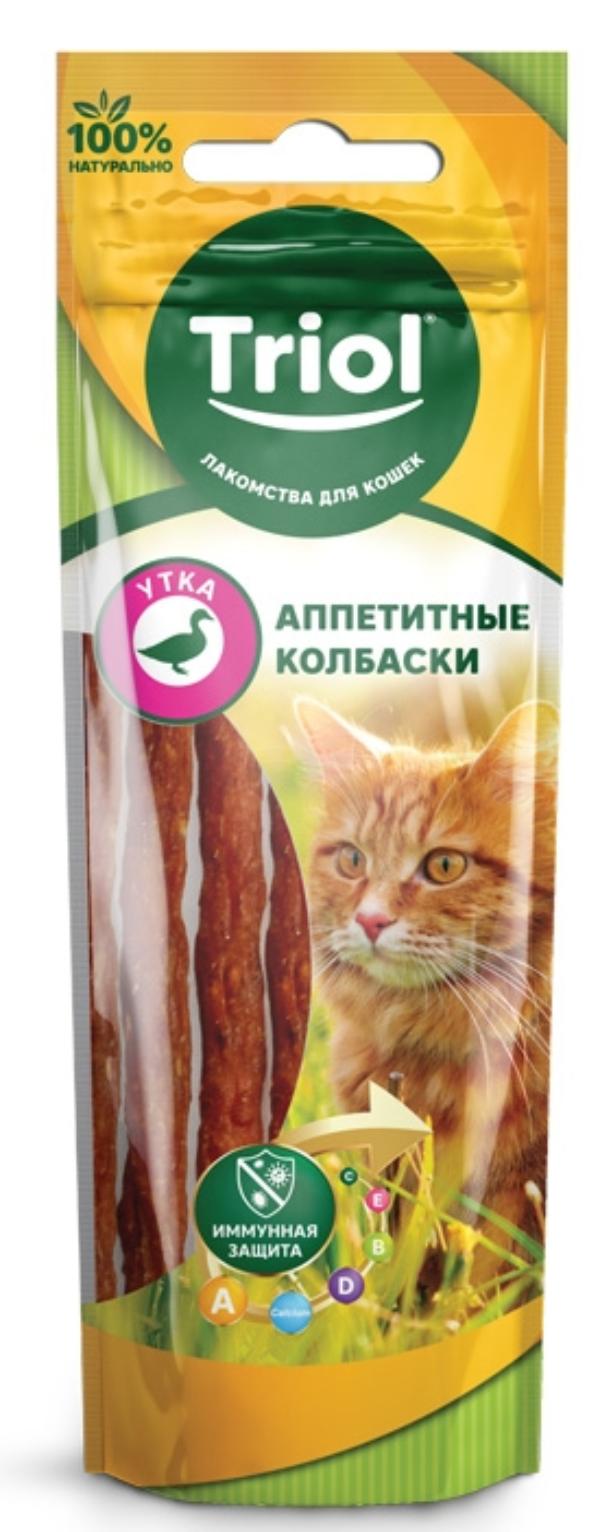 Лакомство Triol PT28 Колбаски из утки для кошек и котят