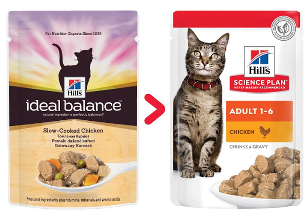 Консервы Hill's Ideal Balance влажный корм с томленой курицей для кошек и котят