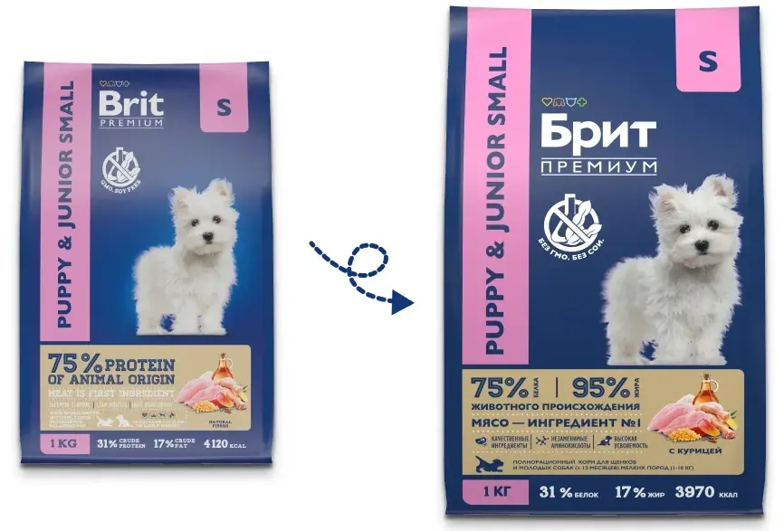Брит Премиум Puppy & Junior Small (Курица)