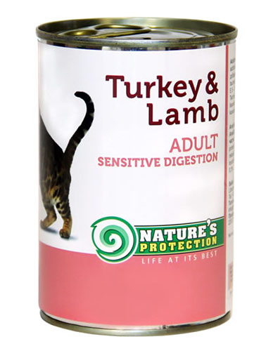 Консервы Nature's Protection Cat Sensible Digestion Turkey & Lamb для кошек и котят