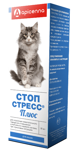Apicenna Стоп-стресс Плюс для кошек