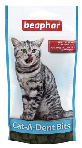 Лакомство Лакомство Beaphar Cat-A-Dent Bits, 35 г для кошек и котят