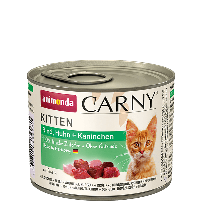 Консервы Carny Kitten (с говядиной, курицей и кроликом) для кошек и котят