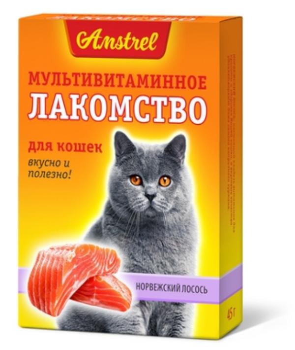 Amstrel Лакомство для кошек &quot;Норвежский лосось&quot;, 45 г купить | Цены и Фото