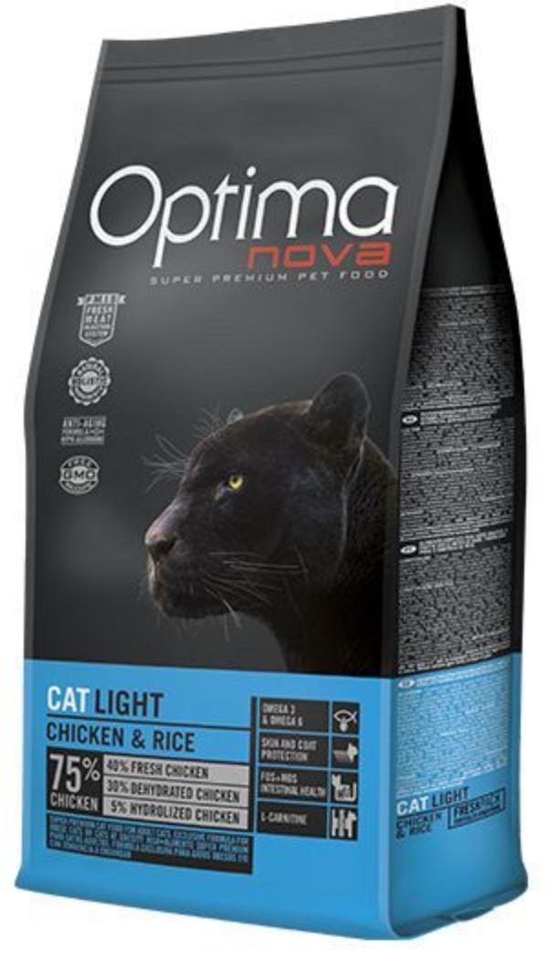 Сухой корм Optima Nova Cat Light (Курица и рис) для кошек и котят
