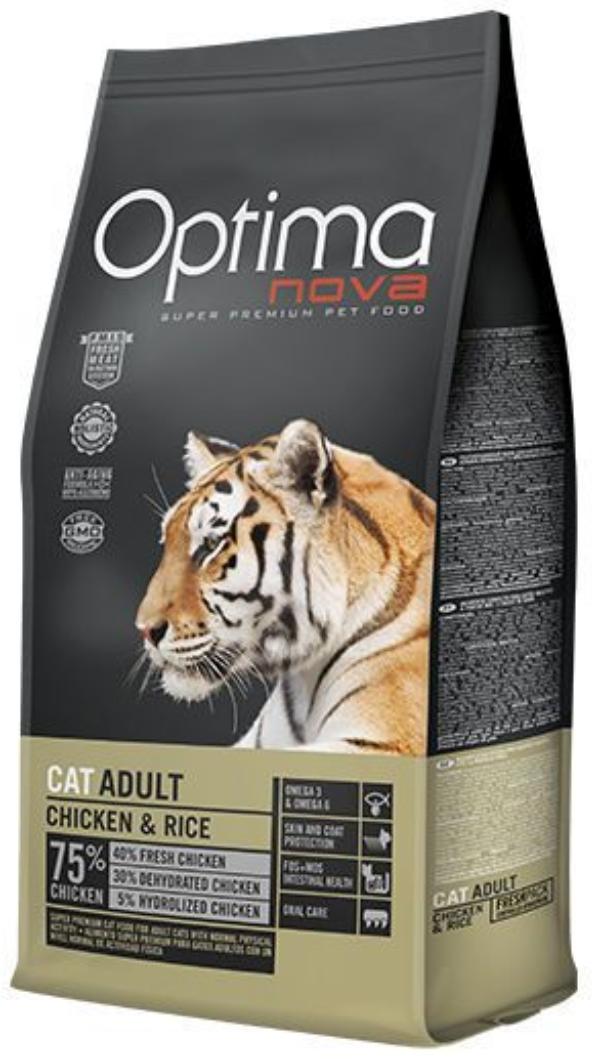 Сухой корм Optima Nova Cat Adult (Курица и рис) для кошек и котят