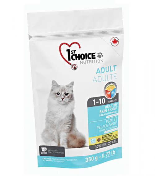 1st CHOICE cat Healthy Skin & Coat Adult (Лосось) – Garfield.by