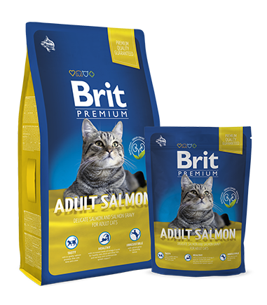 Сухой корм Brit Premium Cat Adult (Лосось) для кошек и котят
