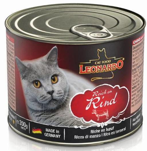 Консервы Leonardo (Rich in beef) для кошек и котят