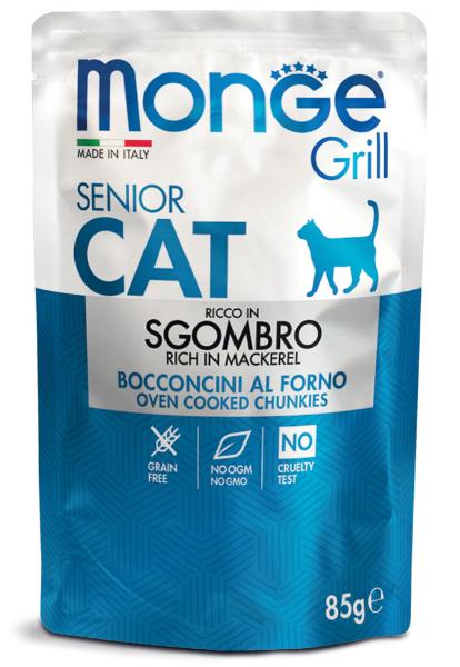 Консервы Monge Cat Grill Pouch Senior Mackerel для кошек и котят