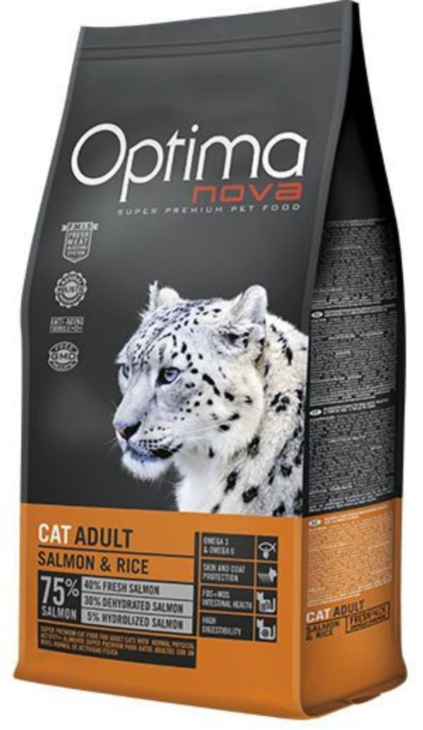 Сухой корм Optima Nova Cat Adult (Лосось и рис) для кошек и котят