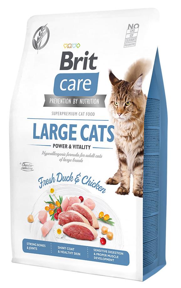 Сухой корм Brit Care Cat GF Large cats Power & Vitality (Утка, курица) для кошек и котят