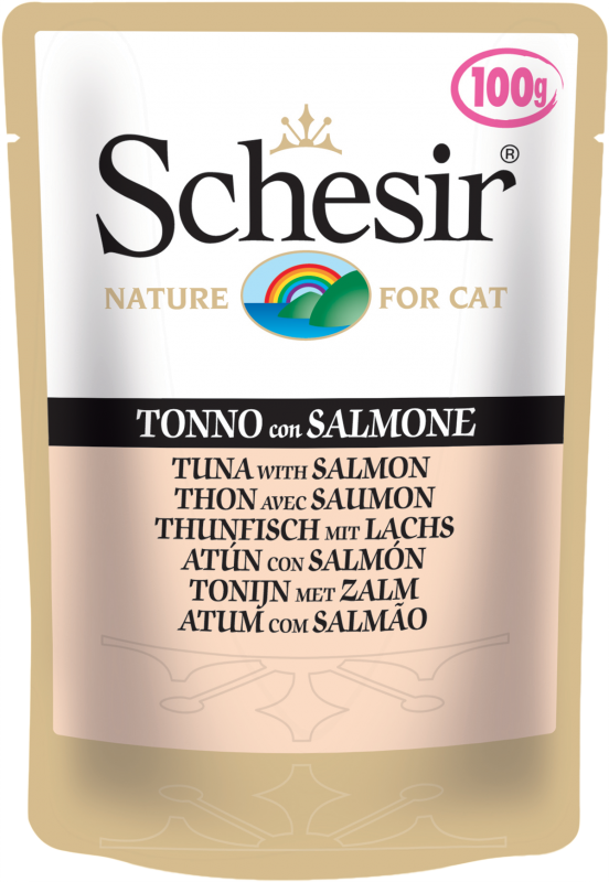 Консервы Schesir Tuna Salmon (Тунец, лосось) для кошек и котят