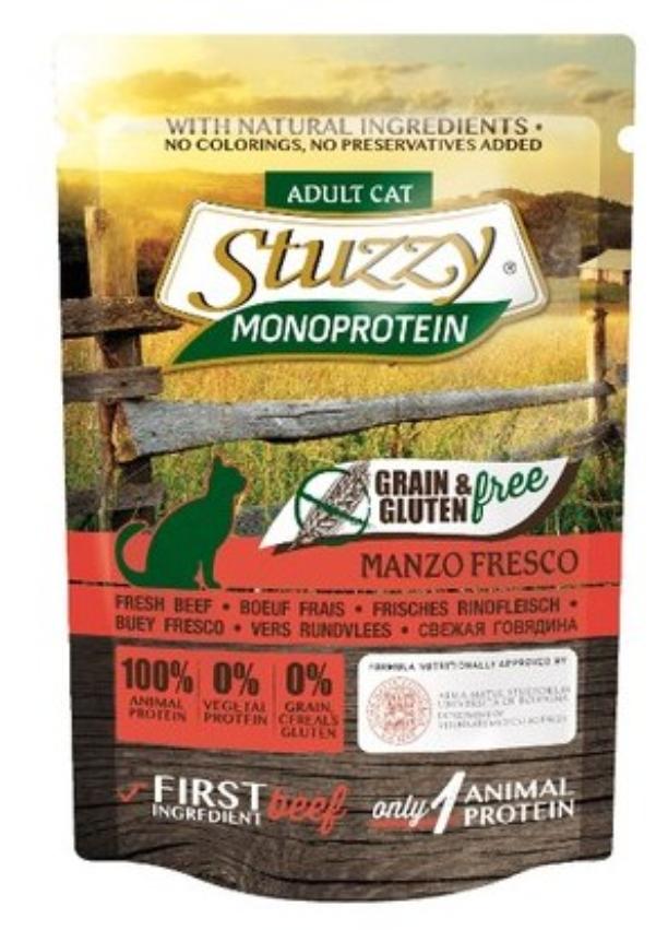 Консервы Stuzzy Monoprotein Паучи для кошек (свежая говядина) для кошек и котят