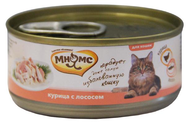 Консервы Мнямс Консервы Курица с лососем в нежном желе для кошек и котят