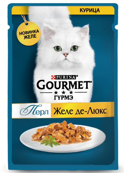 Консервы Gourmet Перл Желе-Де-Люкс с курицей в желе для кошек и котят