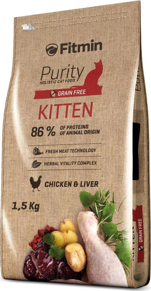 Сухой корм Fitmin Сat Purity Kitten (Курица) для кошек и котят