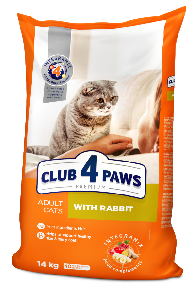 Сухой корм Club 4 Paws для взрослых кошек (Кролик) для кошек и котят