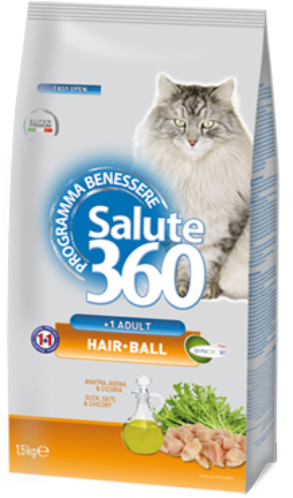 Сухой корм Salute 360 для кошек для вывода шерсти для кошек и котят