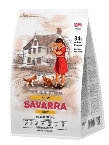 Сухой корм Savarra Kitten (Индейка, рис) для кошек и котят