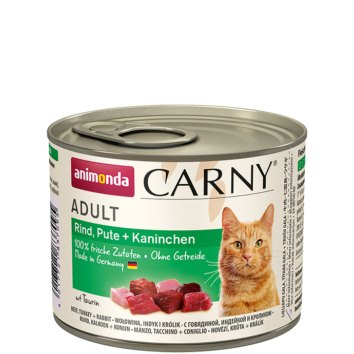 Консервы Carny Adult (с говядиной, индейкой и кроликом) для кошек и котят