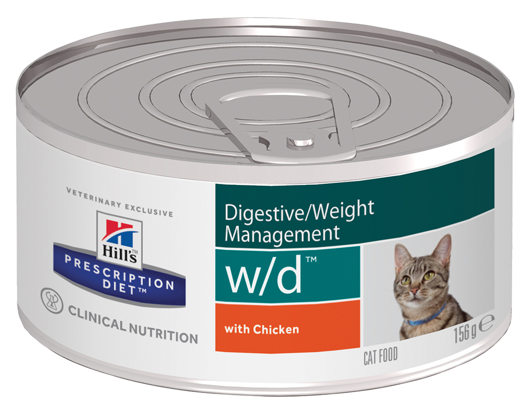 Консервы Hill's w/d Digestive/Weight Management для кошек с курицей для кошек и котят