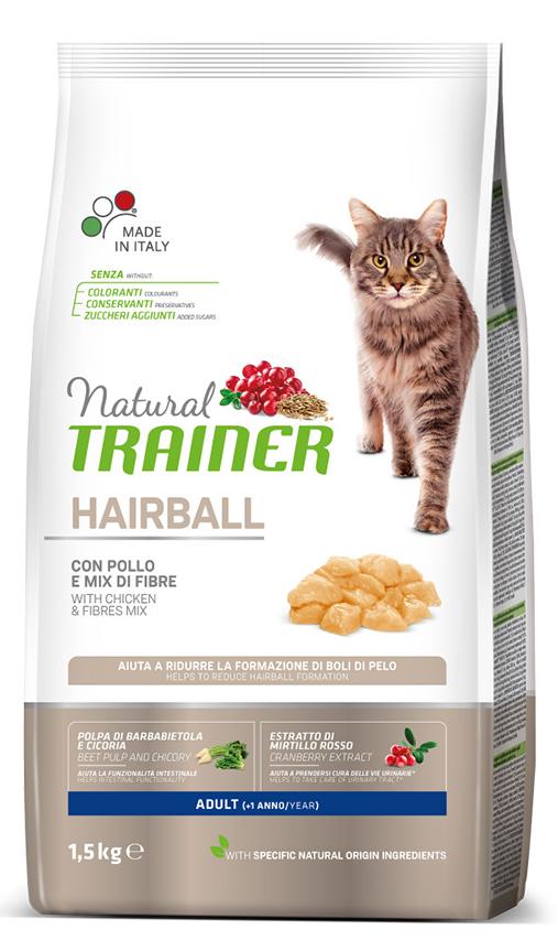 Сухой корм Trainer Natural Adult Hairball (Курица) для кошек и котят