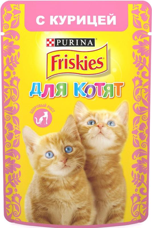 Консервы Friskies для котят (Курица в подливе) для кошек и котят