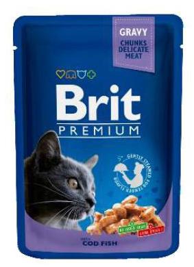Консервы Brit Premium Cat Pouches with Cod Fish для кошек и котят
