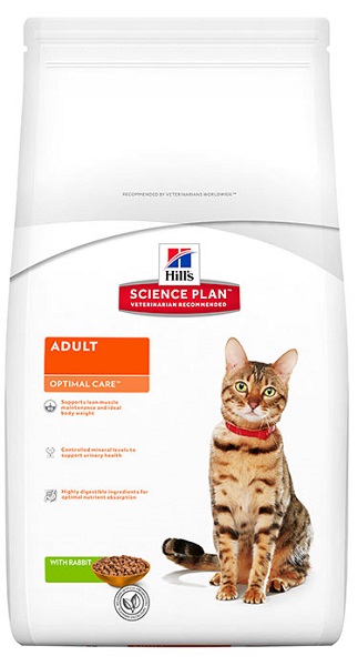 Сухой корм Hill's Science Plan Optimal Care для взрослых кошек (кролик) для кошек и котят