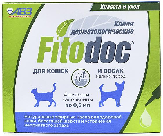 Агроветзащита Fitodoc капли дерматологические для кошек и собак мехких пород