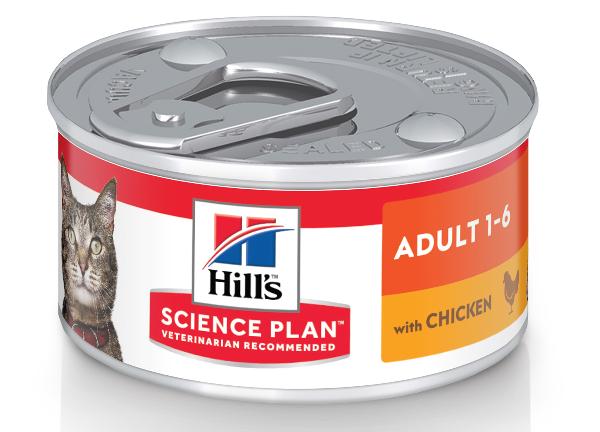 Консервы Hill's Science Plan Optimal Care консервы для кошек (курица) для кошек и котят