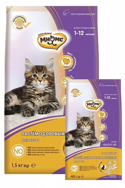 Сухой корм Мнямс Kitten (индейка) для кошек и котят