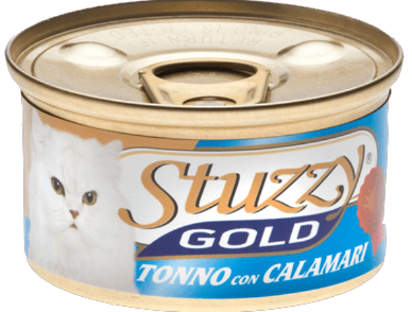 Консервы Stuzzy Gold Консервы в собств.соку (тунец/кальмары) для кошек и котят